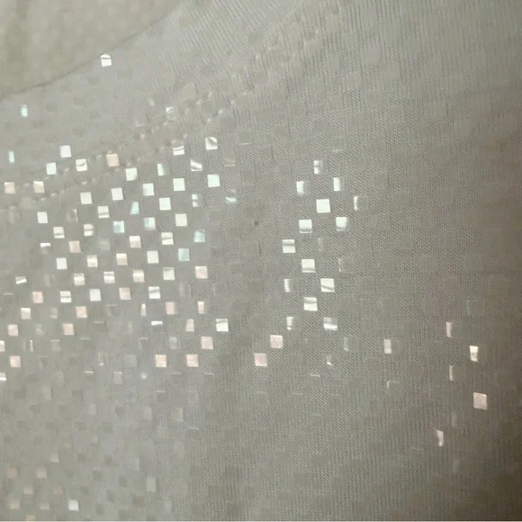 ST. JOHN CAVIAR Paillettes White
Top Sleeveless Sparkle Shirt, M - Picture 4 of 11